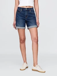 5" Mid Rise Denim Girlfriend Shorts