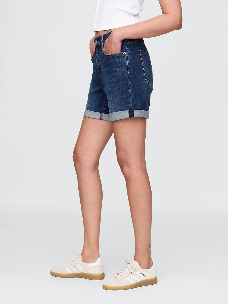 5" Mid Rise Denim Girlfriend Shorts