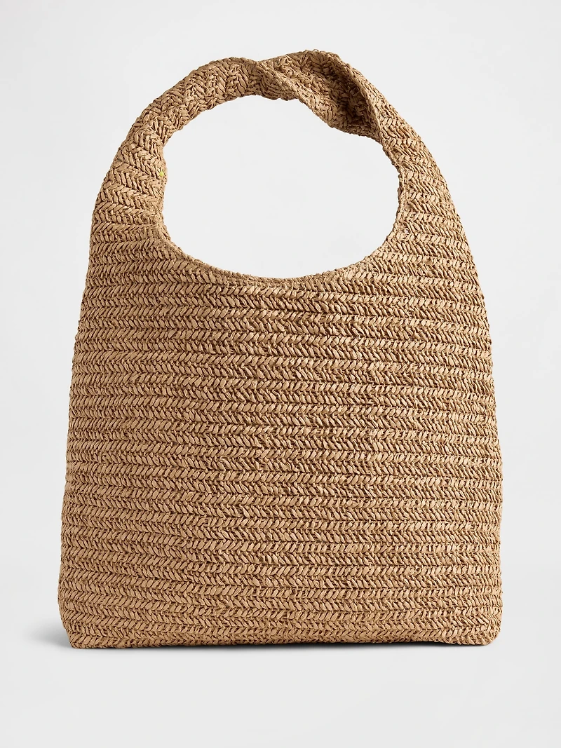Slouchy Straw Tote Bag