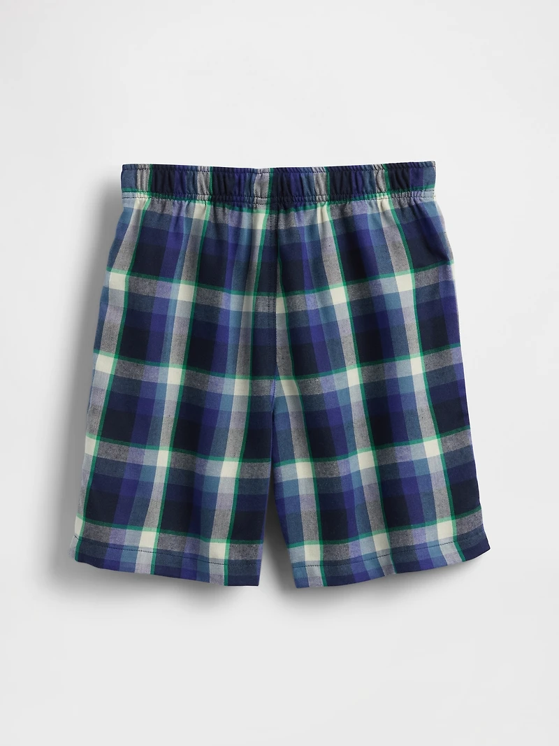 Kids Recycled Flannel PJ Boxer Shorts