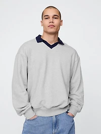 Oversized Polo Sweatshirt