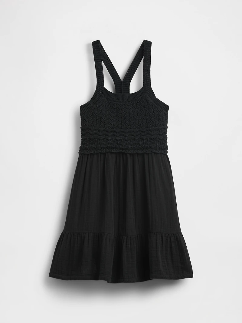 Kids Racerback Crochet Tank Dress