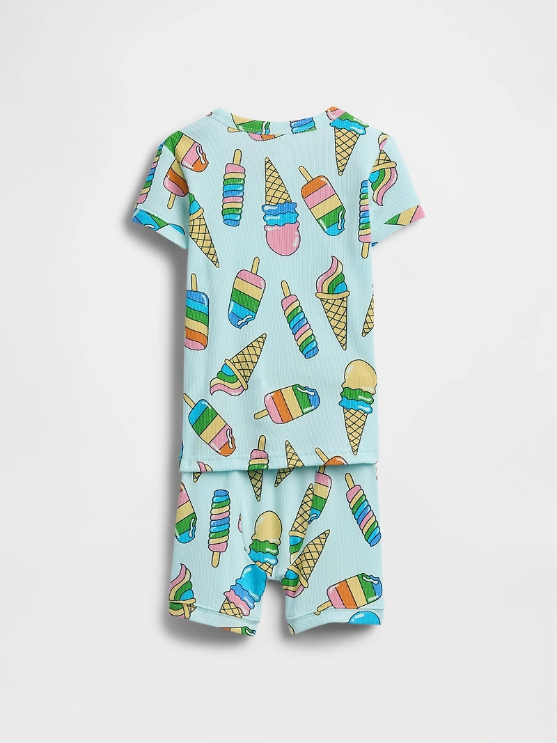 Baby & Toddler Organic Ribbed Cotton PJ Set