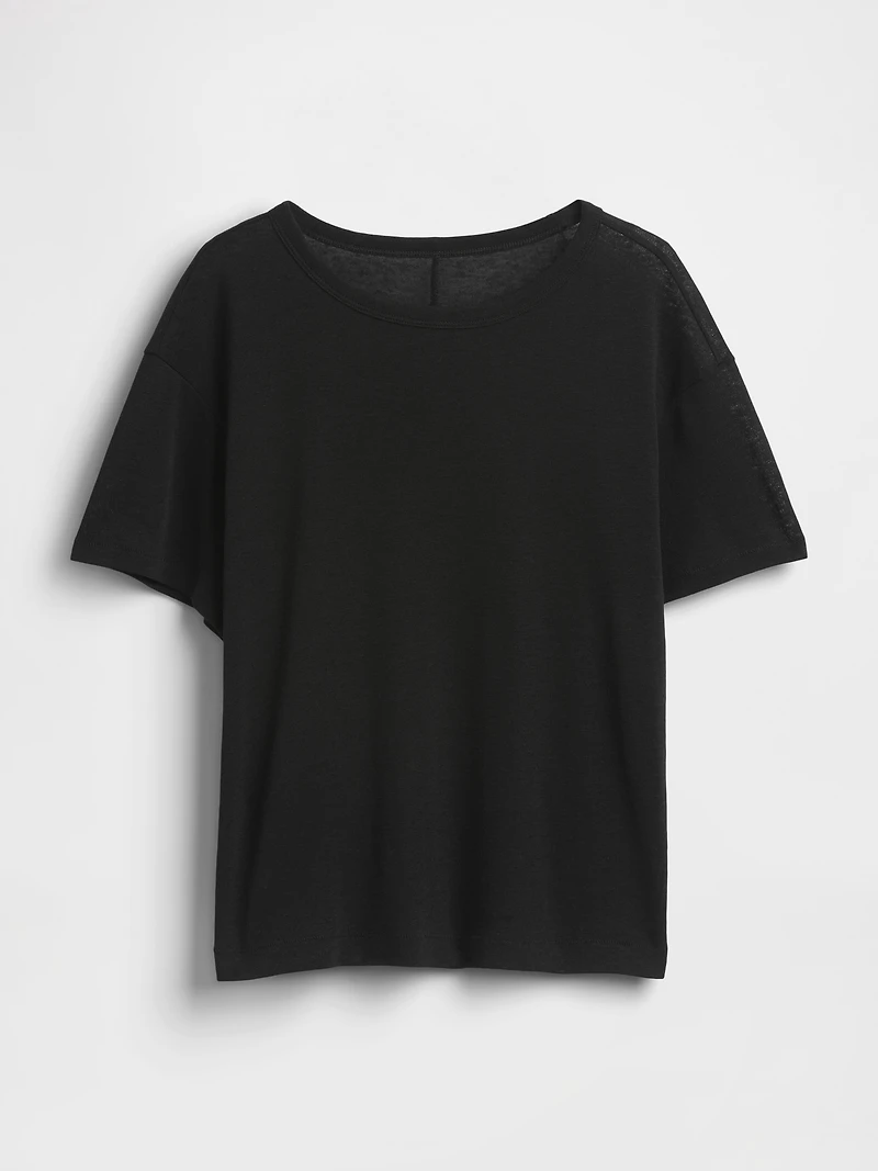 Linen-Blend T-Shirt