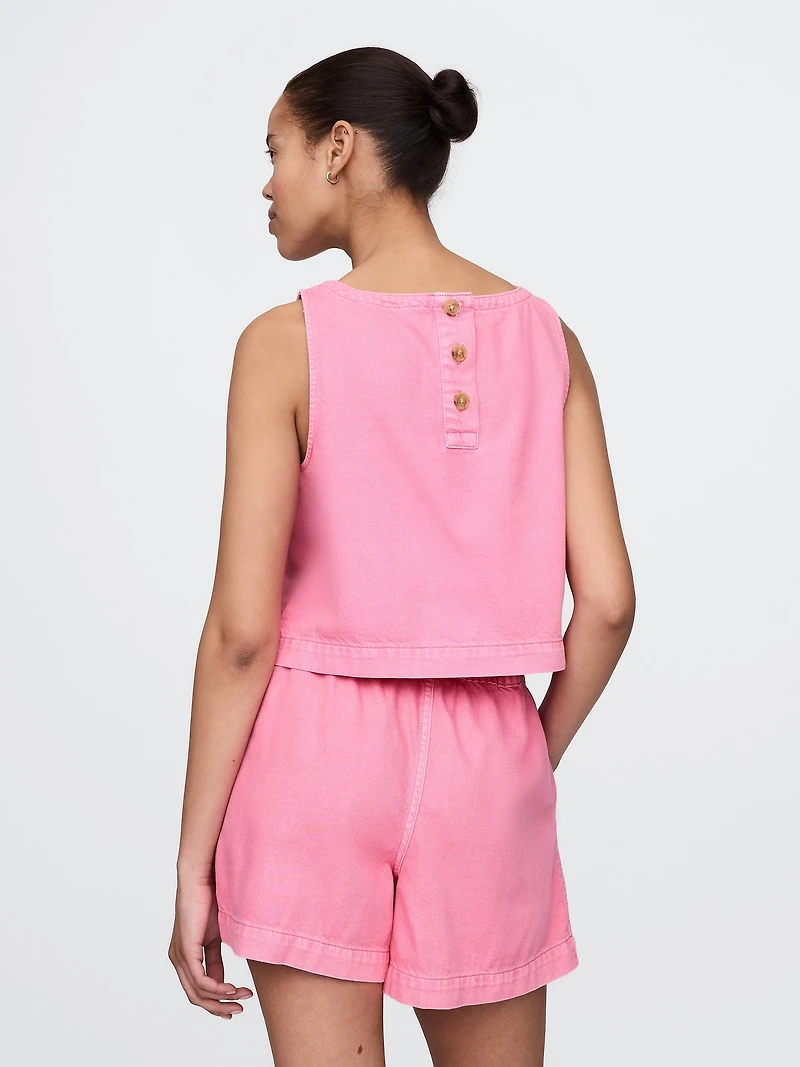 UltraSoft Denim Shell Tank Top