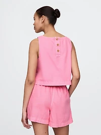 UltraSoft Denim Shell Tank Top