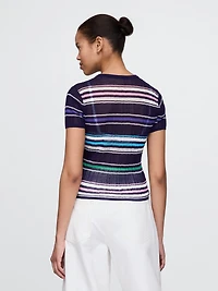 Sheer Rib Sweater T-Shirt