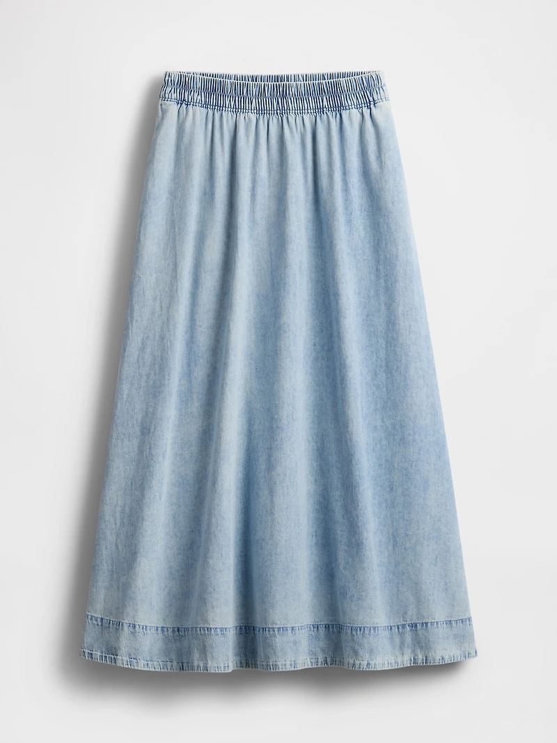 Denim Easy Maxi Skirt