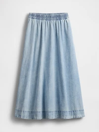 Denim Easy Maxi Skirt
