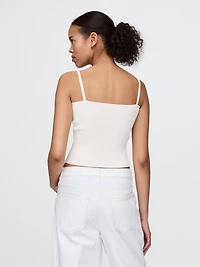 Rib Sweater Crop Tank Top