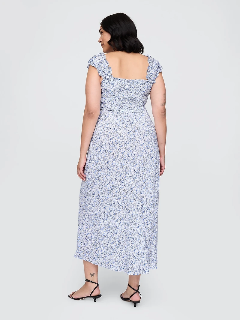 Crepe Sweetheart Maxi Dress