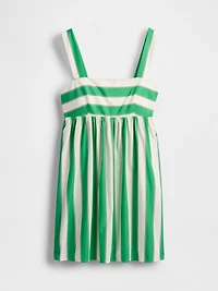 Poplin Tie-Back Mini Dress
