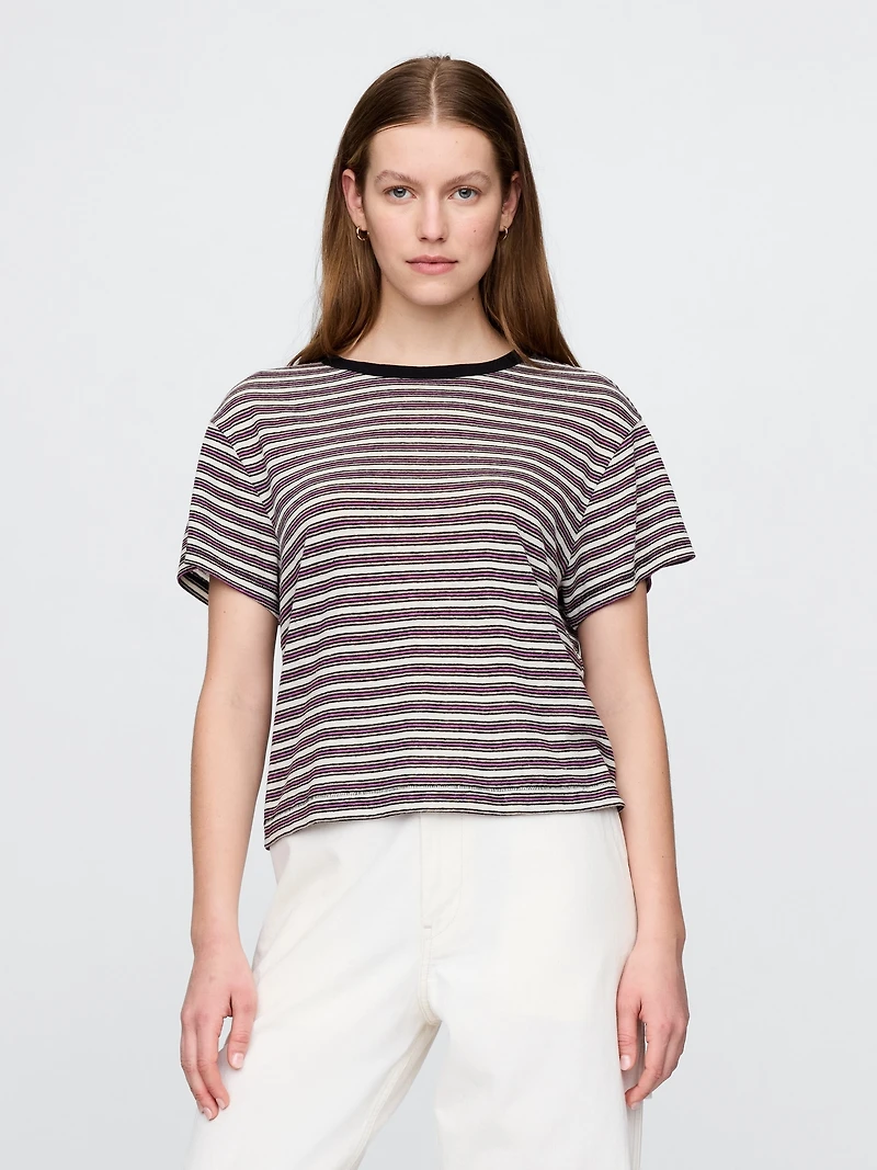Linen-Blend T-Shirt