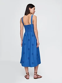 Eyelet Scoop Neck Dress