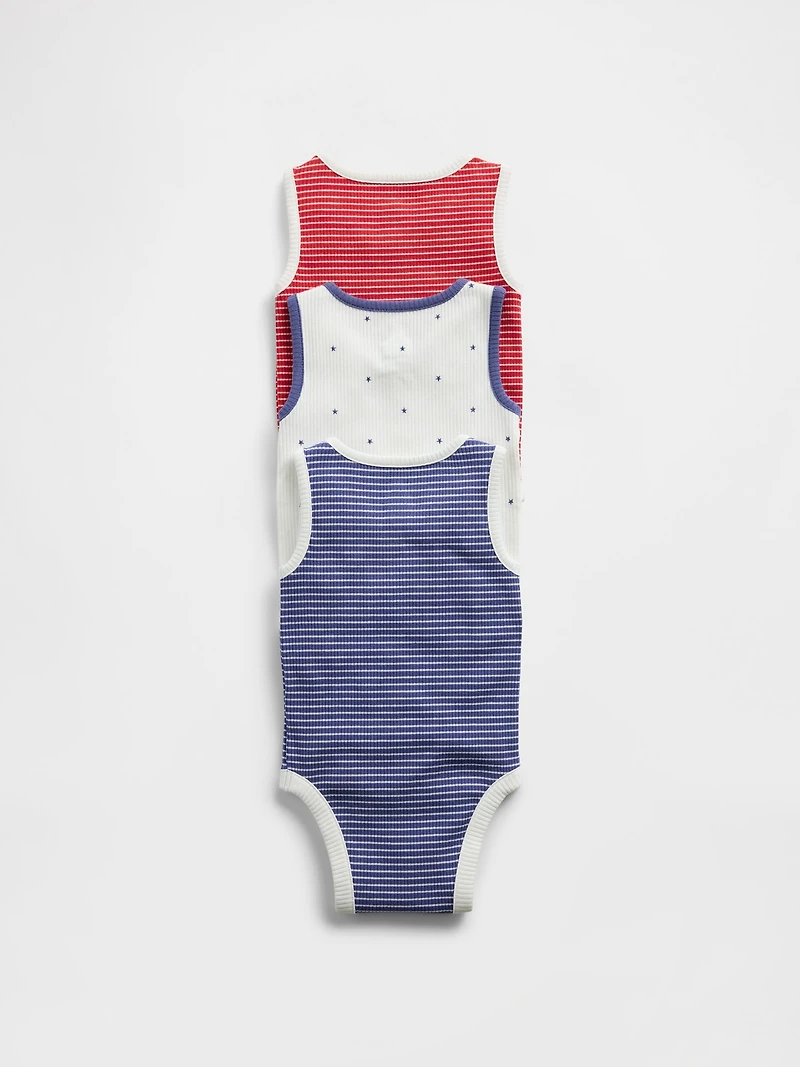 Baby First Favorites TinyRib Tank Bodysuit (3-Pack)
