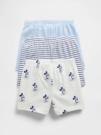 Gap × Disney Baby Organic Cotton Pull-On Shorts (3-Pack)