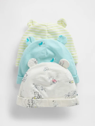 Baby First Favorites Organic Cotton Beanie (3-Pack