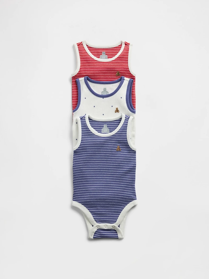 Baby First Favorites TinyRib Tank Bodysuit (3-Pack)