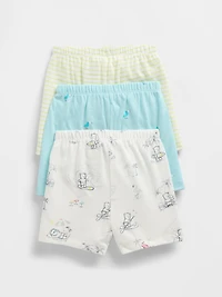 Baby First Favorites Organic Cotton Ruffle Shorts (3-Pack)