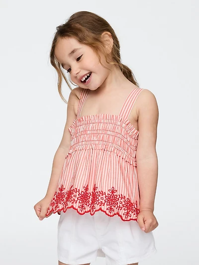 Baby & Toddler Smocked Eyelet Top
