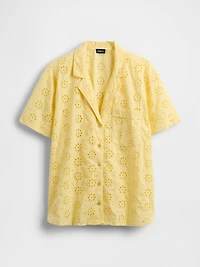 Eyelet Poplin PJ Shirt