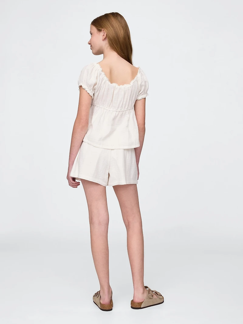 Kids Crinkle Gauze Outfit Set