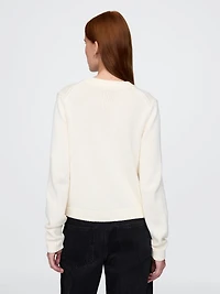 100% Cotton Crewneck Cardigan