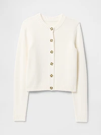 100% Cotton Crewneck Cardigan