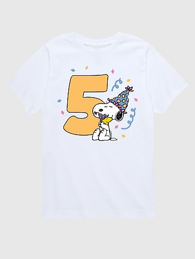 Toddler Peanuts 5th Birthday Short Sleeve Graphic T-Shirt