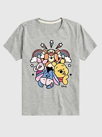 Toddler Winnie the Pooh and Friends Rainbow Stars Short Sleeve Graphic Tee