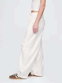 Mid Rise Barrel Parachute Pants