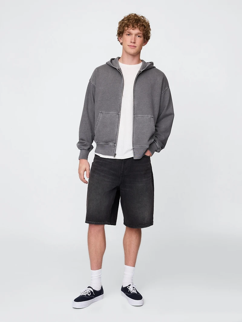 Heavyweight French Terry Oversized Zip Hoodie