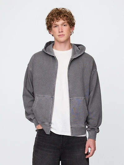 Heavyweight French Terry Oversized Zip Hoodie