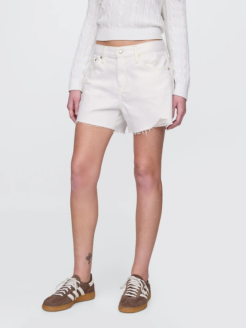 4" Mid Rise UltraSoft Relaxed Cutoff Shorts