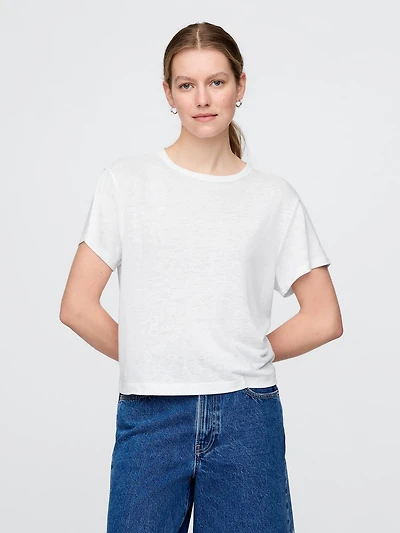 Linen-Blend T-Shirt