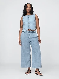 365 High Rise UltraSoft Denim Pleated Ankle Trousers
