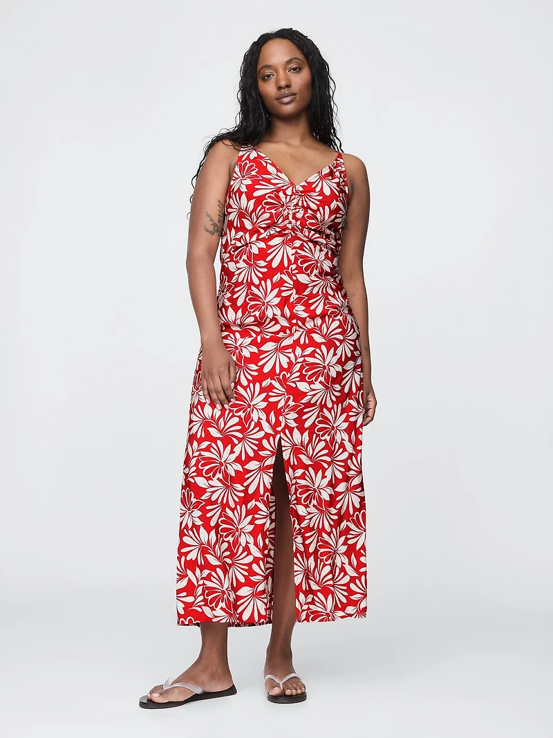 Tie-Back Maxi Slip Dress