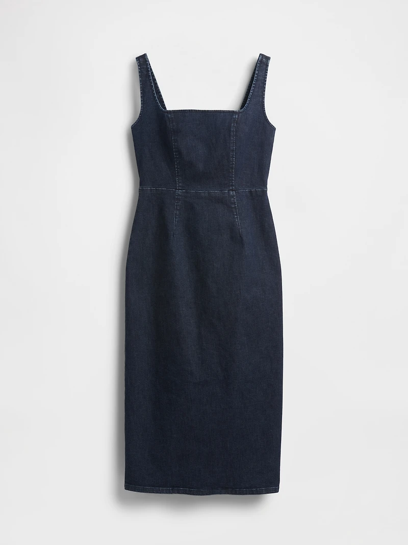 Denim Bodycon Midi Dress