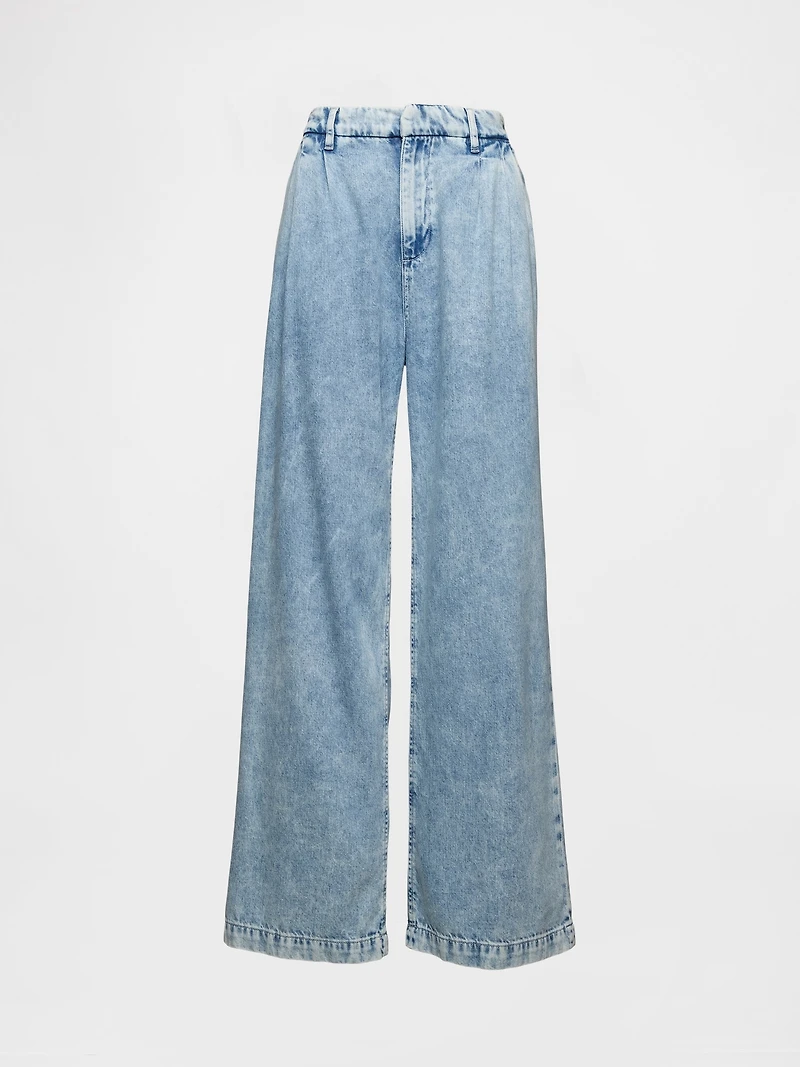 365 High Rise UltraSoft Pleated Denim Trousers