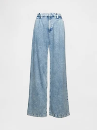 365 High Rise UltraSoft Pleated Denim Trousers