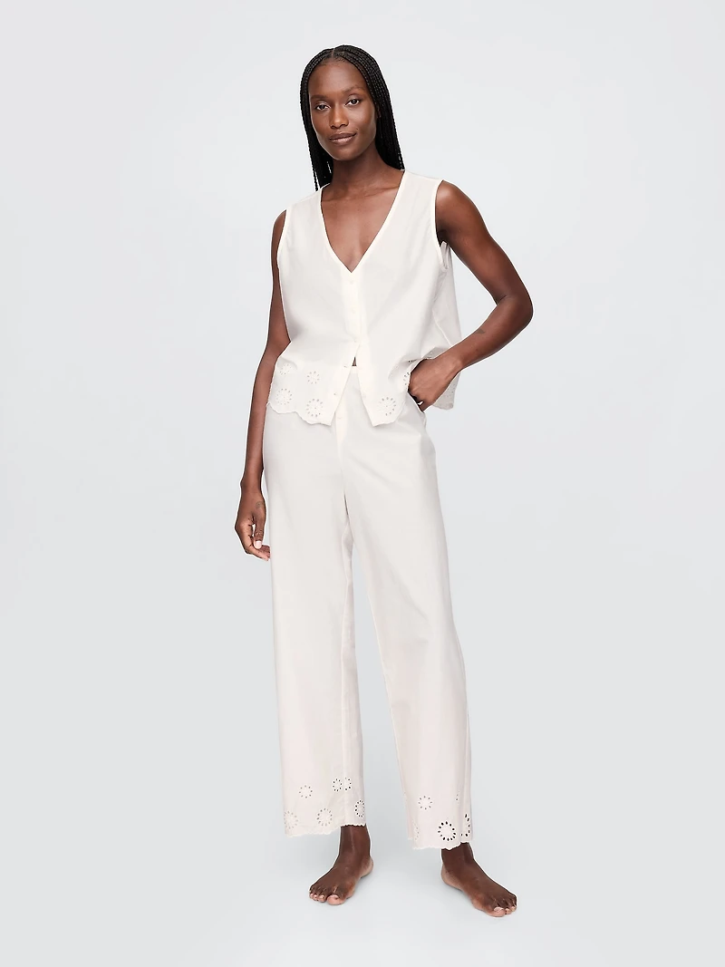 Eyelet Hem PJ Pants