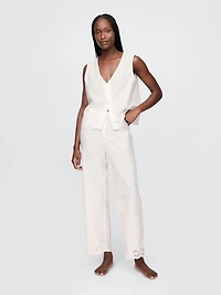 Eyelet Hem PJ Pants