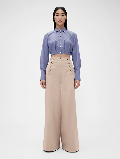 GapStudio High Rise Twill Sailor Pants