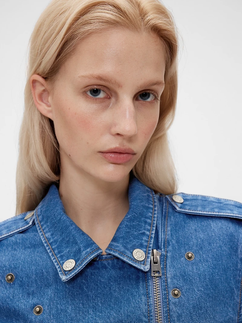 GapStudio Denim Crop Moto Jacket