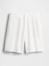 365 Low Rise Linen-Blend Trouser Shorts