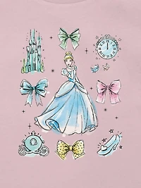 Toddler Disney Cinderella Bow Icons Graphic T-Shirt