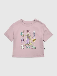 Toddler Disney Rapunzel Bow Icons Graphic T-Shirt