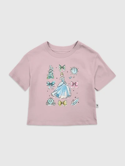 Toddler Disney Cinderella Bow Icons Graphic T-Shirt