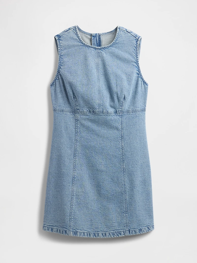 Denim Mini Shift Dress