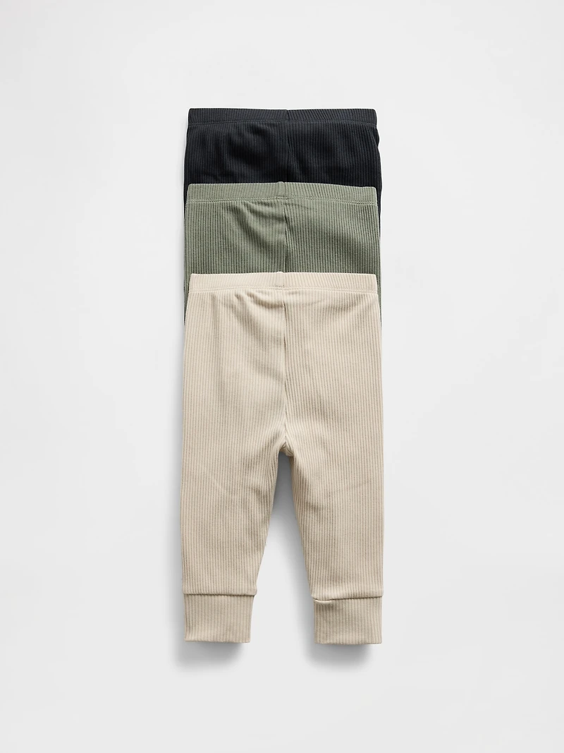 Baby First Favorites TinyRib Pants (3-Pack